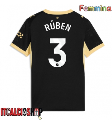 Manchester City Ruben Dias #3 Seconda Maglia Femmina 2026-27 Manica Corta